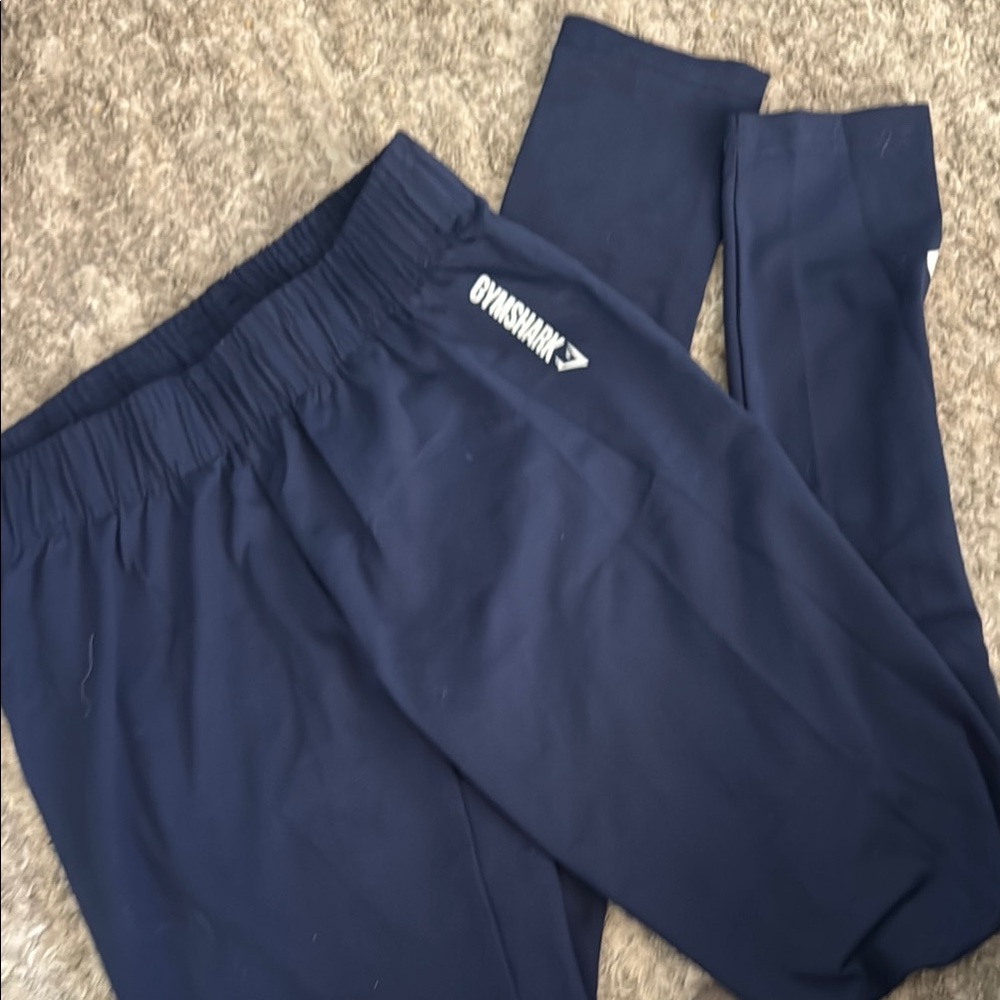 Gymshark Blue Leggings with Elastic Waistband